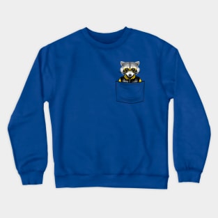 Nerd Raccoon Pocket Crewneck Sweatshirt